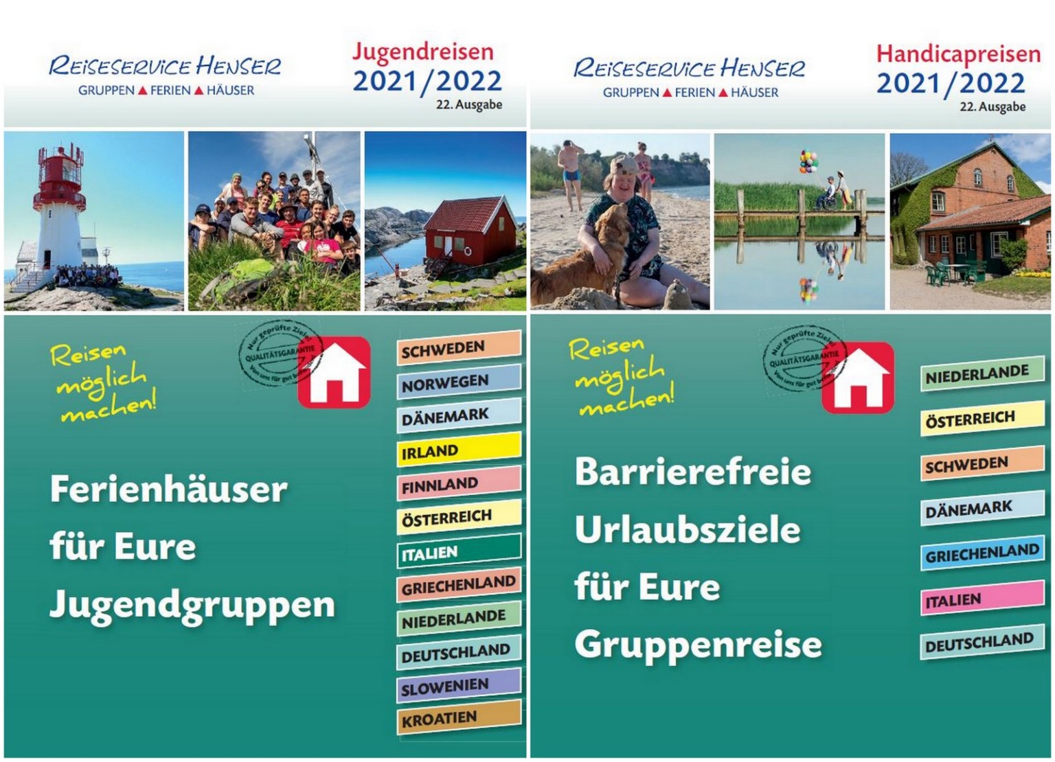 Jugendreisen Weihnachten 2022 Hensers Katalog für 2022 Reisen möglich machen! Jugendreisen Henser